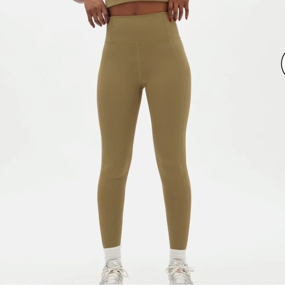 Girlfriend Collective tan compression Leggings medium